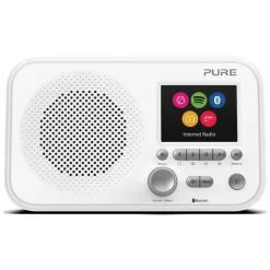Pure - Elan IR5 - White - Portable Internet Radio with Bluetooth - Spotify Connect - Colour Display - High Quality Digital Radio - Avvenice