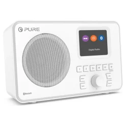 Pure - Elan One - White - Portable DAB+ Radio with Bluetooth - High Quality Digital Radio - Avvenice