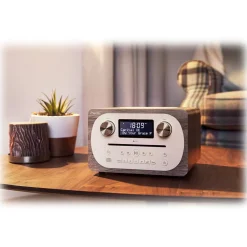 Pure - Evoke C-D4 - Grey Oak - Compact All-in-One Music System with Bluetooth - High Quality Digital Radio - Avvenice