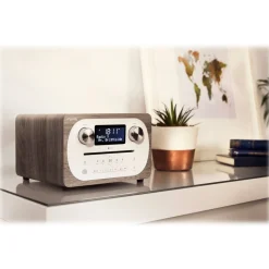 Pure - Evoke C-D4 - Grey Oak - Compact All-in-One Music System with Bluetooth - High Quality Digital Radio - Avvenice