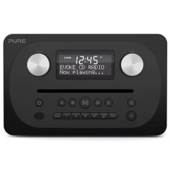 Pure - Evoke C-D4 - Siena Black - Compact All-in-One Music System with Bluetooth - High Quality Digital Radio - Avvenice