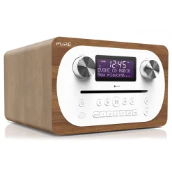 Pure - Evoke C-D4 - Walnut - Compact All-in-One Music System with Bluetooth - High Quality Digital Radio - Avvenice
