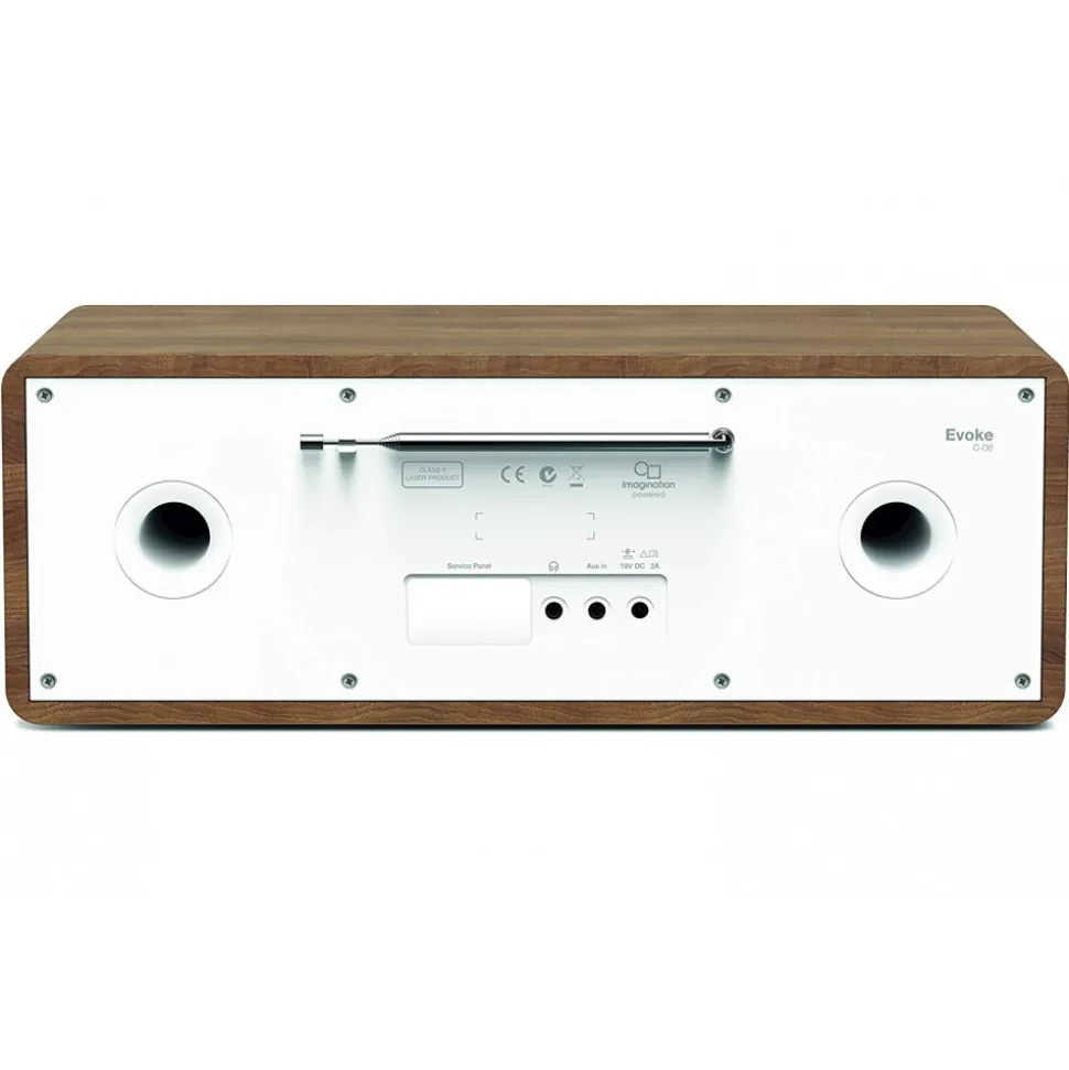 Pure - Evoke C-D6 - Walnut - Stereo All-in-One Music System with Bluetooth - High Quality Digital Radio - Avvenice