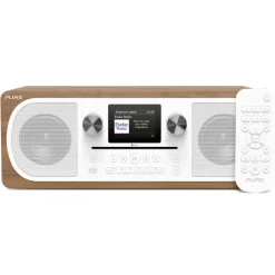 Pure - Evoke C-F6 - Walnut - Stereo All-in-One Music System with Bluetooth - High Quality Digital Radio - Avvenice