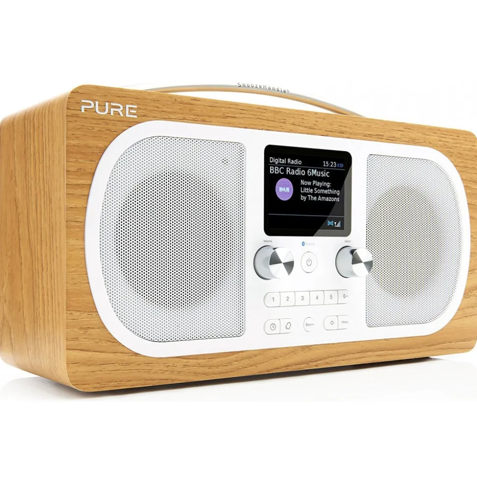 Pure - Evoke H6 - Oak - Portable DAB/DAB+ and FM Radio with Bluetooth - High Quality Digital Radio - Avvenice