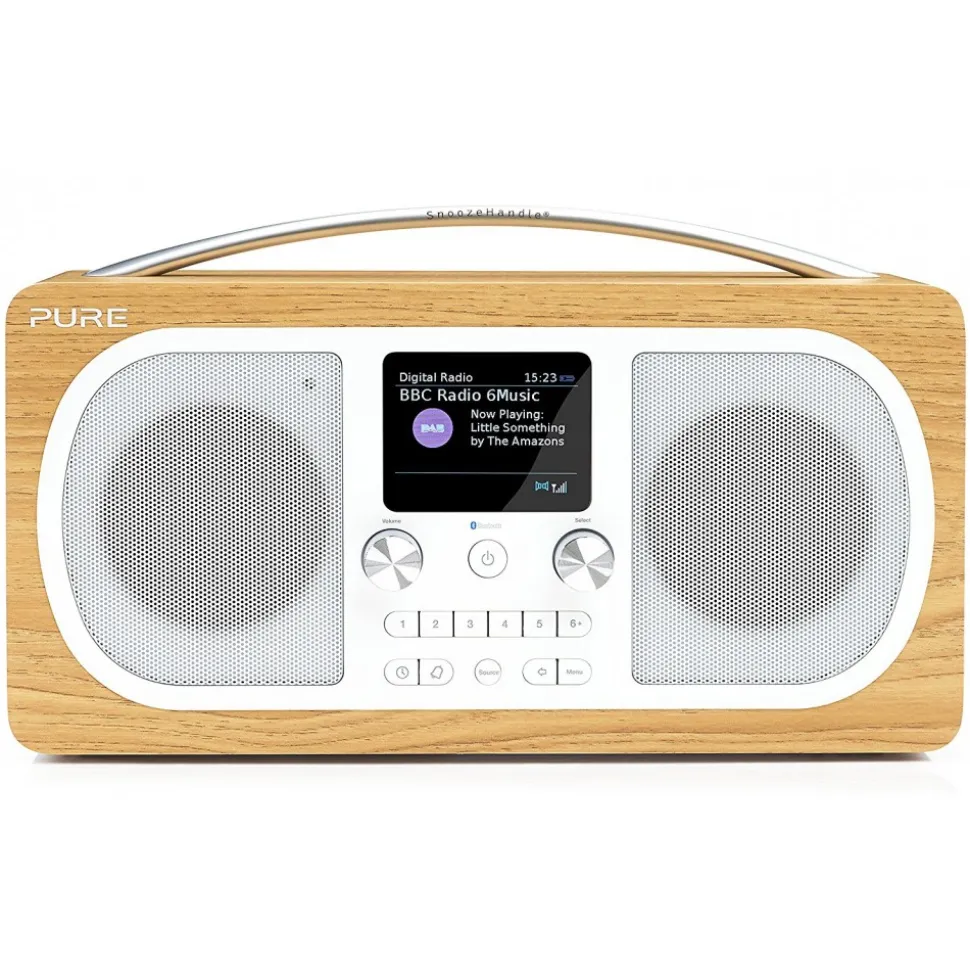 Pure - Evoke H6 - Oak - Portable DAB/DAB+ and FM Radio with Bluetooth - High Quality Digital Radio - Avvenice