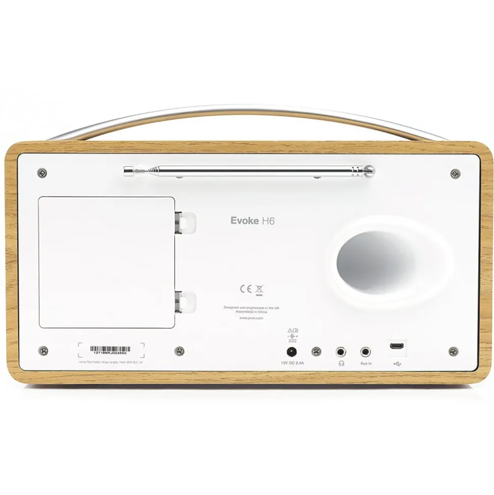 Pure - Evoke H6 - Oak - Portable DAB/DAB+ and FM Radio with Bluetooth - High Quality Digital Radio - Avvenice