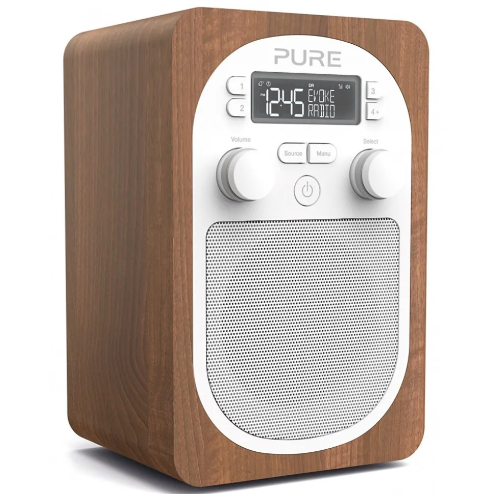 Pure - Evoke H2 - Walnut - Compact, Portable DAB Digital Radio with FM - High Quality Digital Radio - Avvenice