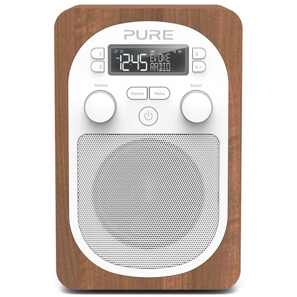Pure - Evoke H2 - Walnut - Compact, Portable DAB Digital Radio with FM - High Quality Digital Radio - Avvenice