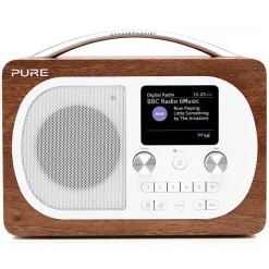 Pure - Evoke H4 - Walnut - Portable DAB/DAB+ and FM Radio with Bluetooth - High Quality Digital Radio - Avvenice