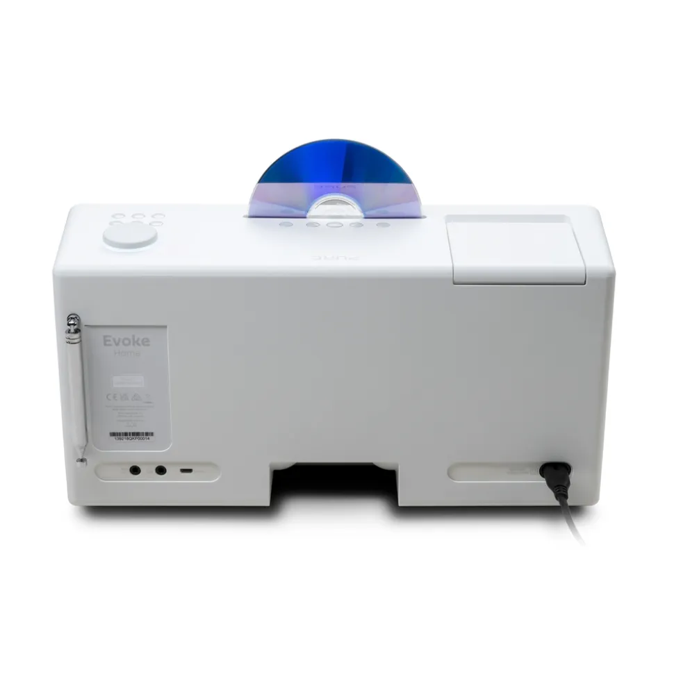 Pure - Evoke Home - Cotton White - All-in-One Music System - High Quality Digital Radio - Avvenice