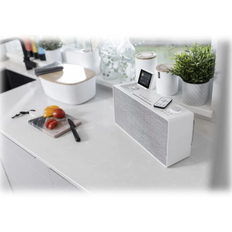 Pure - Evoke Home - Cotton White - All-in-One Music System - High Quality Digital Radio - Avvenice