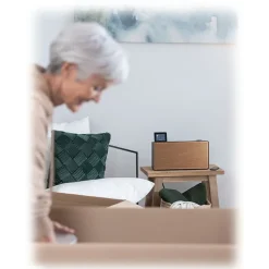 Pure - Evoke Home - Wood Edition - Coffee Black with Cherry Wood Grill - All-in-One Music System - High Quality Digital Radio - Avvenice