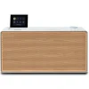Pure - Evoke Home - Wood Edition - Cotton White with Cherry Wood Grill - All-in-One Music System - High Quality Digital Radio - Avvenice