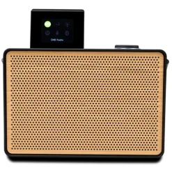 Pure - Evoke Play - Coffee Black Cherry Wood Grill - Wood Edition Portable DAB+ Radio Bluetooth - High Quality Digital Radio - Avvenice