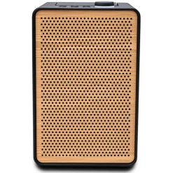 Pure - Evoke Spot - Coffee Black with Cherry Wood Grill - Wood Edition Compact Music System - High Quality Digital Radio - Avvenice