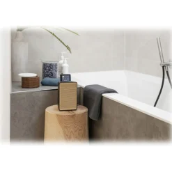 Pure - Evoke Spot - Coffee Black with Cherry Wood Grill - Wood Edition Compact Music System - High Quality Digital Radio - Avvenice