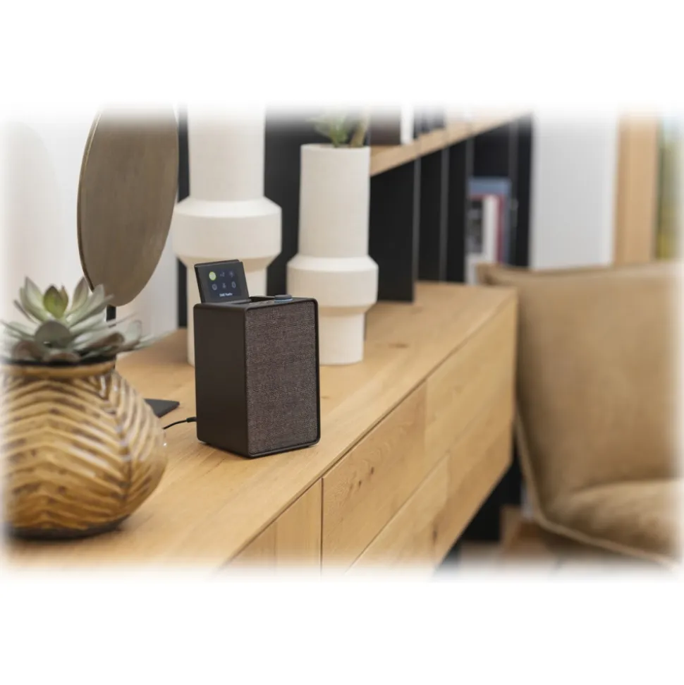 Pure - Evoke Spot - Coffee Black - Compact Music System - High Quality Digital Radio - Avvenice
