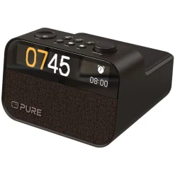 Pure - Moment Charge - The Ambient Sleep Companion with Wireless Charging - Coffee Black - High Quality Digital Radio - Avvenice