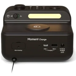 Pure - Moment Charge - The Ambient Sleep Companion with Wireless Charging - Coffee Black - High Quality Digital Radio - Avvenice