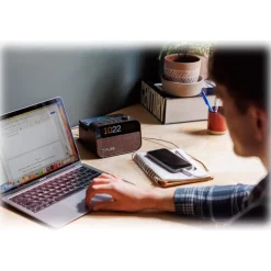 Pure - Moment Charge - The Ambient Sleep Companion with Wireless Charging - Coffee Black - High Quality Digital Radio - Avvenice