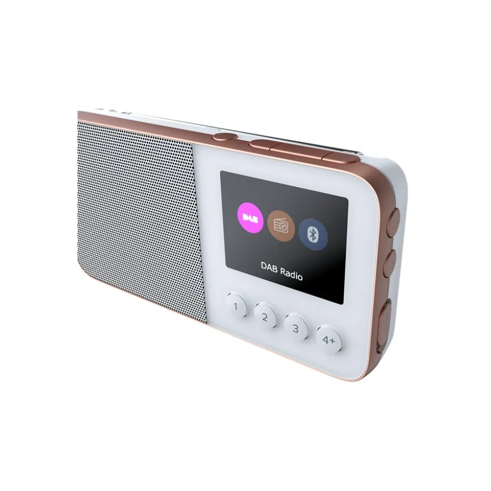 Pure - Move T4 - White - Pocket-Sized Personal DAB+/FM Rechargeable Radio with Bluetooth - High Quality Digital Radio - Avvenice