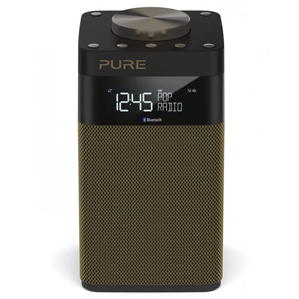 Pure - Pop Midi S - Gold - Compact and Portable DAB/DAB+/FM Radio with Bluetooth - High Quality Digital Radio - Avvenice