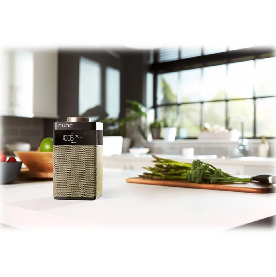 Pure - Pop Midi S - Gold - Compact and Portable DAB/DAB+/FM Radio with Bluetooth - High Quality Digital Radio - Avvenice