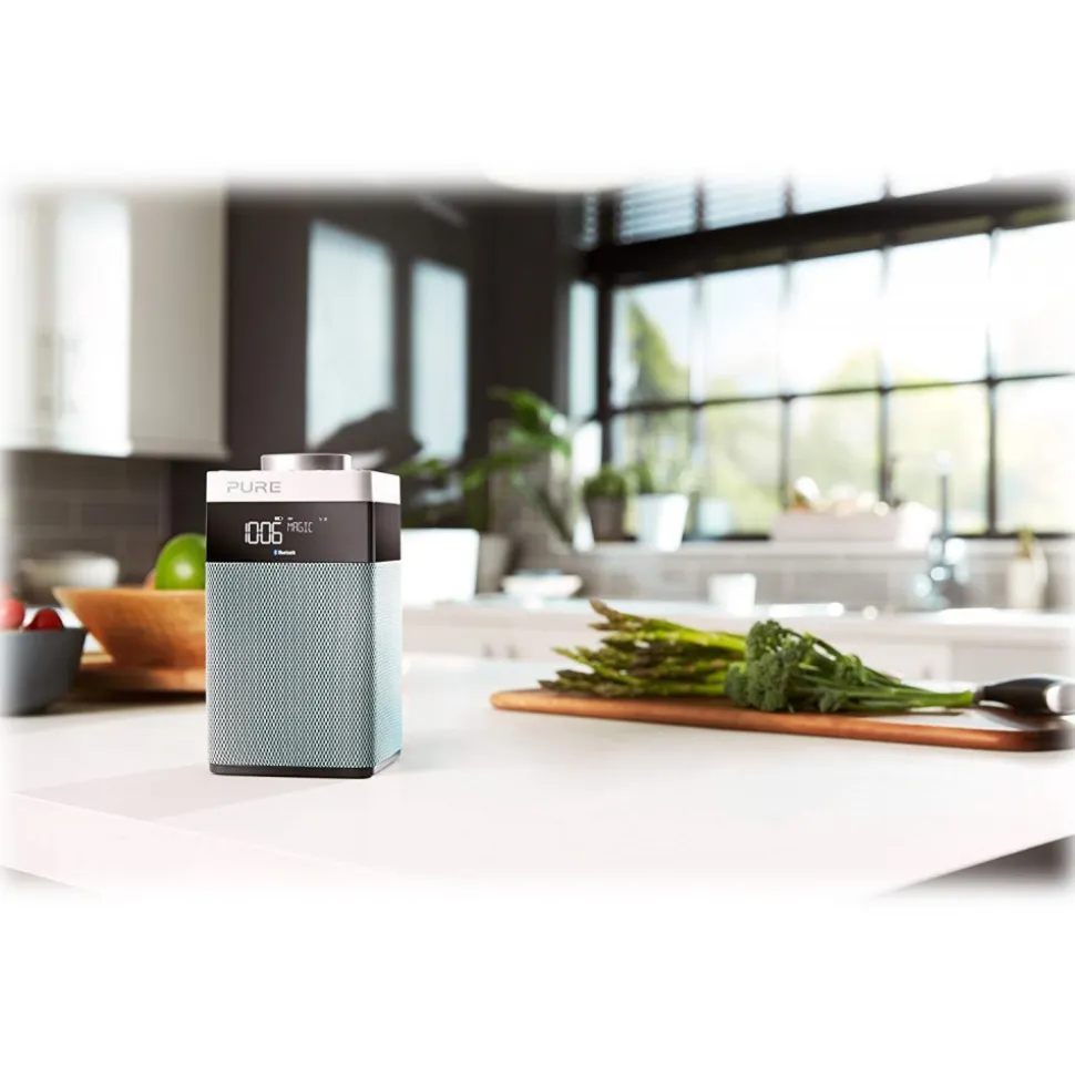 Pure - Pop Midi S - Mint - Compact and Portable DAB/DAB+/FM Radio with Bluetooth - High Quality Digital Radio - Avvenice