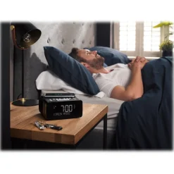 Pure - Siesta Charge - Graphite - Alarm Clock Radio Premium - DAB+/FM/Bluetooth - Wireless Charger - High Quality Digital Radio - Avvenice