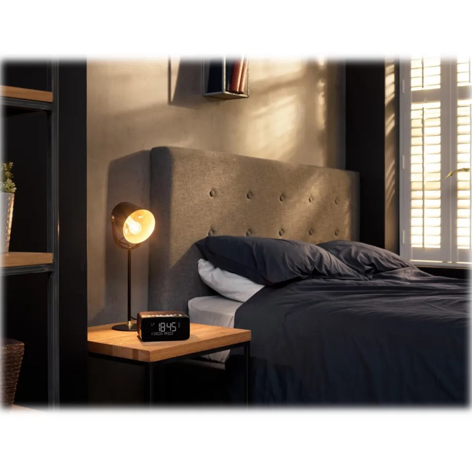 Pure - Siesta Charge - Graphite - Alarm Clock Radio Premium - DAB+/FM/Bluetooth - Wireless Charger - High Quality Digital Radio - Avvenice