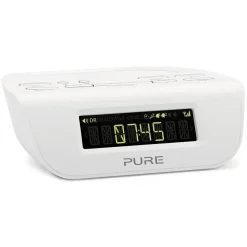 Pure - Siesta Mi Series 2 - White - Bedside DAB and FM Digital Radio - High Quality Digital Radio - Avvenice