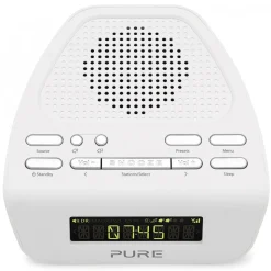 Pure - Siesta Mi Series 2 - White - Bedside DAB and FM Digital Radio - High Quality Digital Radio - Avvenice