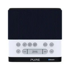 Pure - Siesta Rise S - Navy - Bedside DAB+/FM Alarm Clock Radio with Bluetooth - High Quality Digital Radio - Avvenice