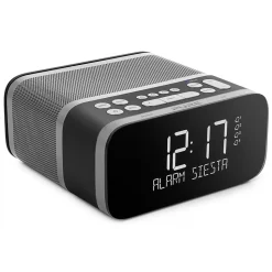 Pure - Siesta S6 - Graphite - Premium DAB+/FM Alarm Clock Radio with Bluetooth and CrystalVue+ - High Quality Digital Radio - Avvenice