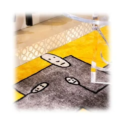 Qeeboo - Carpet Dog Yellow Rectangular - Rectangular - Qeeboo Carpet by Andrea Branzi - Furnishing - Home - Avvenice