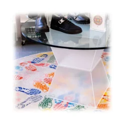 Qeeboo - Carpet Let’s Dance Human Traces Light Round - Round - Qeeboo Carpet by Nynke Tynagel - Furnishing - Home - Avvenice