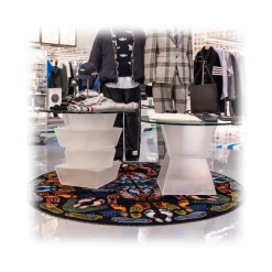 Qeeboo - Carpet Let’s Dance Human Traces Dark Round - Round - Qeeboo Carpet by Nynke Tynagel - Furnishing - Home - Avvenice