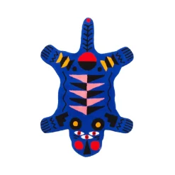 Qeeboo - Carpet Oggian Blue Panther L (Shaped) - Qeeboo Carpet by Marco Oggian - Furnishing - Home - Avvenice