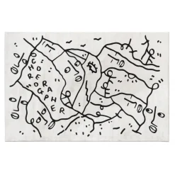 Qeeboo - ChoreograpHer Carpet Rectangular Small - Qeeboo Carpet by Shantell Martin - Furnishing - Home - Avvenice