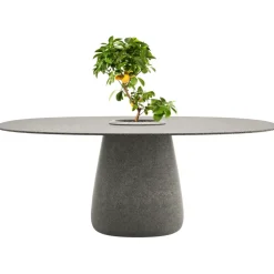 Qeeboo - Cobble Table 190 cm Stoneware Bucket - Grey Mix - Qeeboo Table by Elisa Giovannoni - Furnishing - Home - Avvenice