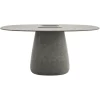 Qeeboo - Cobble Table 160 cm Stoneware Bucket - Grey Mix - Qeeboo Table by Elisa Giovannoni - Furnishing - Home - Avvenice