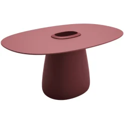 Qeeboo - Cobble Table 160 HPL Bucket - Indian Red - Qeeboo Table by Elisa Giovannoni - Furnishing - Home - Avvenice