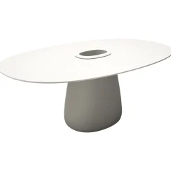 Qeeboo - Cobble Table 190 HPL Bucket - White Warm - Qeeboo Table by Elisa Giovannoni - Furnishing - Home - Avvenice