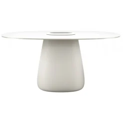 Qeeboo - Cobble Table 160 HPL Bucket - White Warm - Qeeboo Table by Elisa Giovannoni - Furnishing - Home - Avvenice