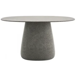 Qeeboo - Cobble Table Top 135 cm Stoneware - Grey Mix - Qeeboo Table by Elisa Giovannoni - Furnishing - Home - Avvenice