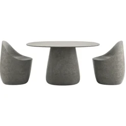 Qeeboo - Cobble Table Top 135 cm Stoneware - Grey Mix - Qeeboo Table by Elisa Giovannoni - Furnishing - Home - Avvenice