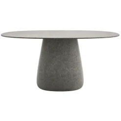 Qeeboo - Cobble Table Top 160 cm Stoneware - Grey Mix - Qeeboo Table by Elisa Giovannoni - Furnishing - Home - Avvenice