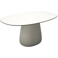 Qeeboo - Cobble Table Top 160 cm HPL - Warm White Black Stratified - Qeeboo Table by Elisa Giovannoni - Furnishing - Home - Avvenice