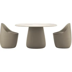 Qeeboo - Cobble Table Top 135 cm Stoneware - Ivory - Qeeboo Table by Elisa Giovannoni - Furnishing - Home - Avvenice